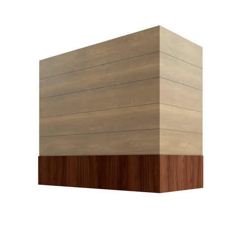 Box Hood with Shiplap Walnut Band - HBSWB4830 - BF-HBSWB4830