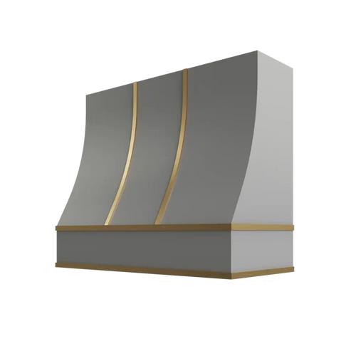 Sloped Hood with Brass Strapping - HSBS3630 - BG-HSBS3630