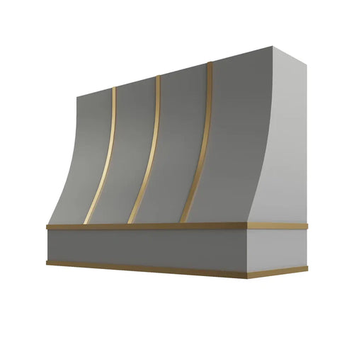 Sloped Hood with Brass Strapping - HSBS4830 - BG-HSBS4830