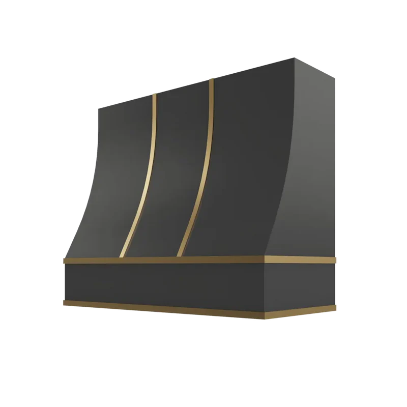 hsbs3636-sloped-hood-with-brass-strapping - BL-HSBS3636