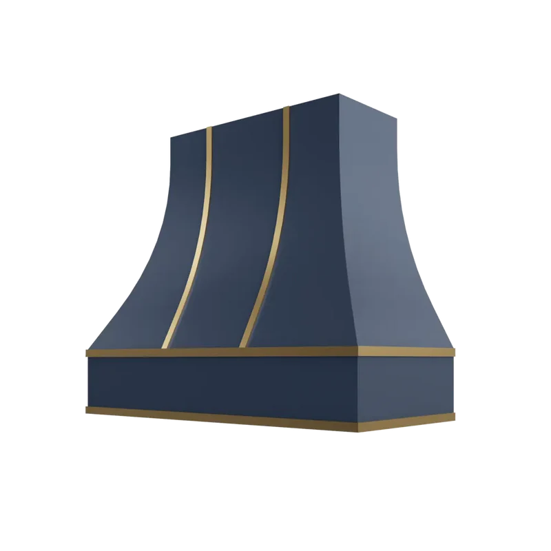 hcbs3630-curved-hood-with-brass-strapping - BM-HCBS3630