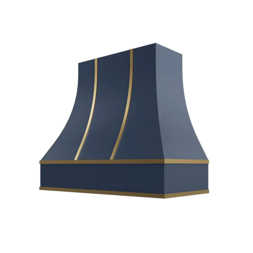 Curved Hood with Brass Strapping - HCBS3630 - BM-HCBS3630