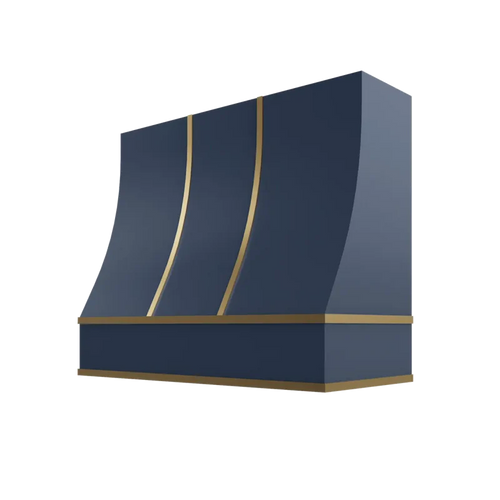 Sloped Hood with Brass Strapping - HSBS3630 - BM-HSBS3630