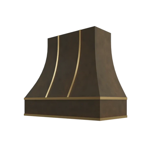 Curved Hood with Brass Strapping - HCBS3630 - BS-HCBS3630