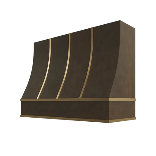 Sloped Hood with Brass Strapping - HSBS4830 - BS-HSBS4830
