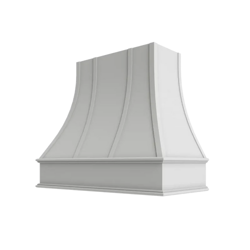 Curved Hood with Strapping Flat Trim - HCSFT3630 - BW-HCSFT3630