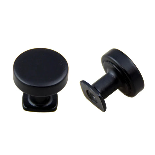 32mm Round Flat Top Knob H=30mm - DH-K1218 - DH-K1218BK