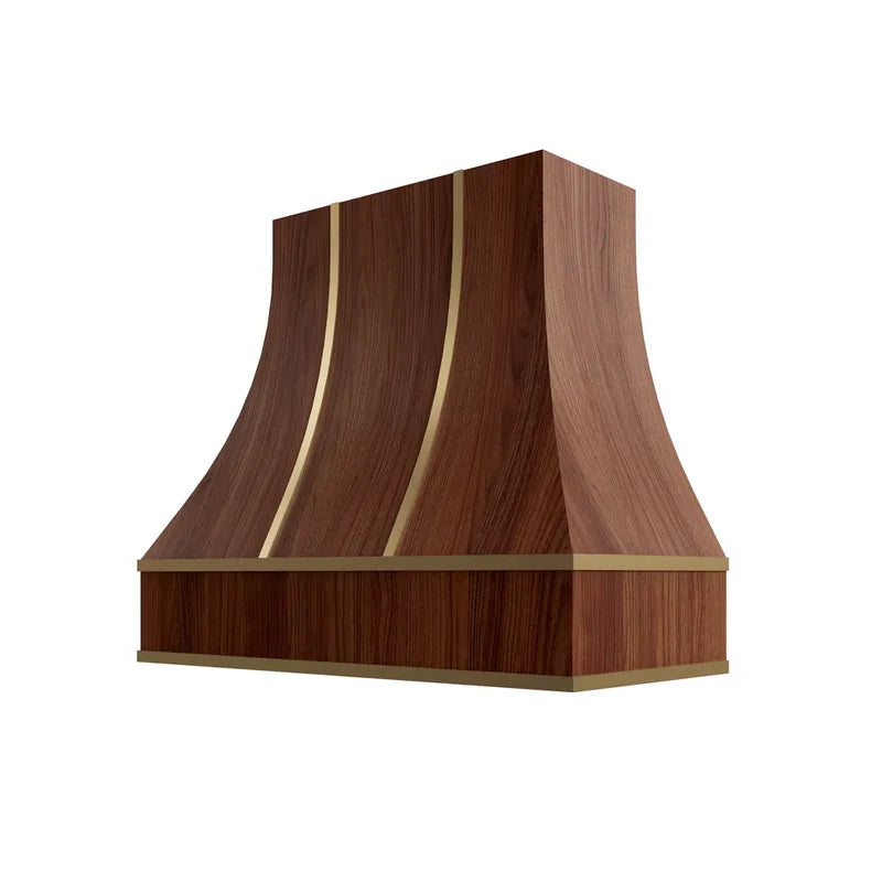 Curved Hood with Brass Strapping - HCBS3030 - OC-HCBS3030