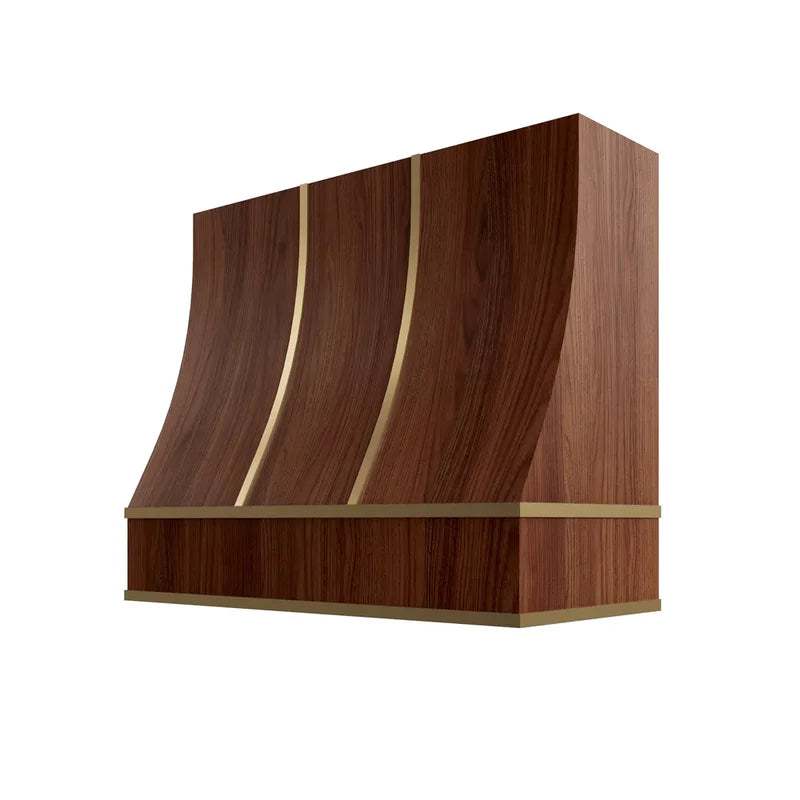 Sloped Hood with Brass Strapping - HSBS4236 - OC-HSBS4236