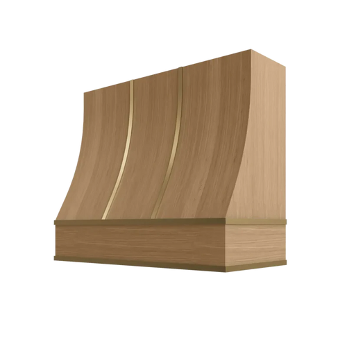 Sloped Hood with Brass Strapping - HSBS3630 - OO-HSBS3630