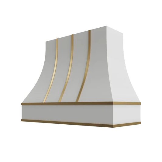 Curved Hood with Brass Strapping - HCBS4830 - OW-HCBS4830