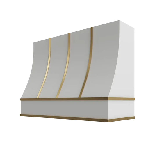 Sloped Hood with Brass Strapping - HSBS4830 - OW-HSBS4830