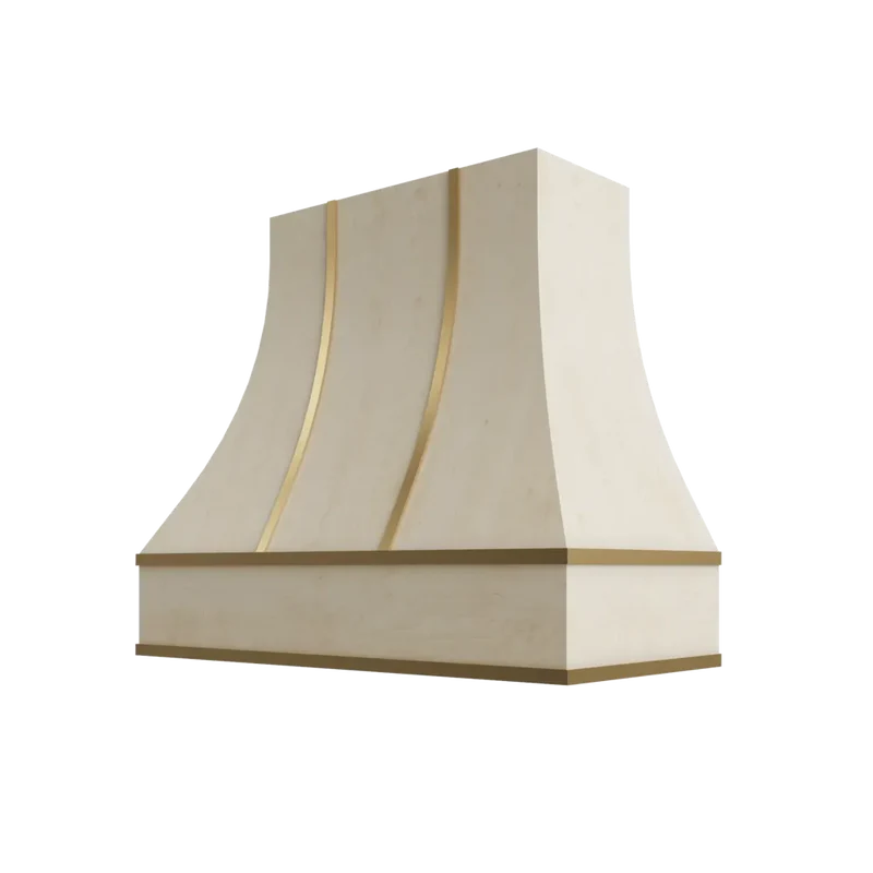 hcbs3630-curved-hood-with-brass-strapping - RW-HCBS3630