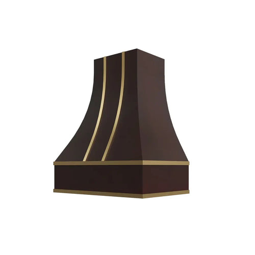 Curved Hood with Brass Strapping - HCBS4248 - SE-HCBS4248