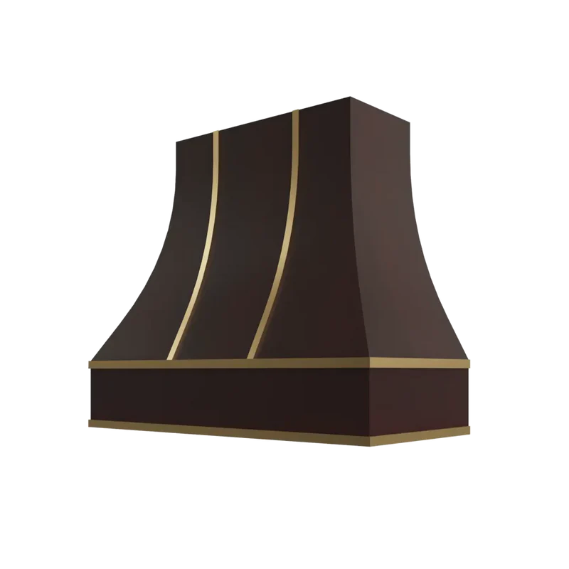 hcbs3630-curved-hood-with-brass-strapping - SE-HCBS3630