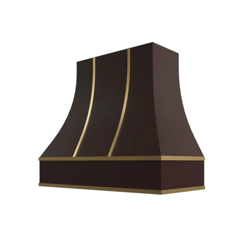 Curved Hood with Brass Strapping - HCBS3630 - SE-HCBS3630