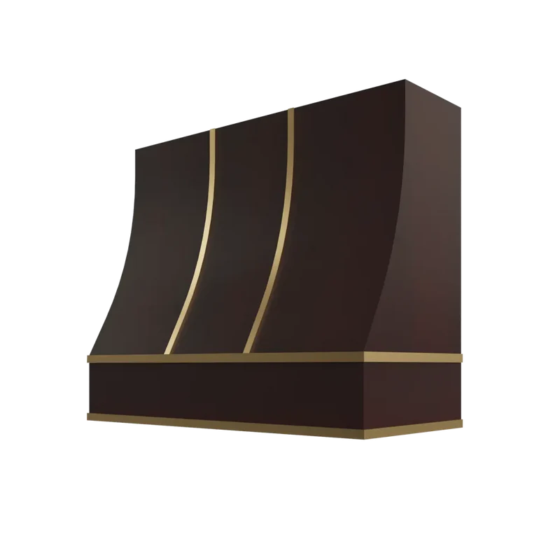 hsbs3630-sloped-hood-with-brass-strapping - SE-HSBS3630