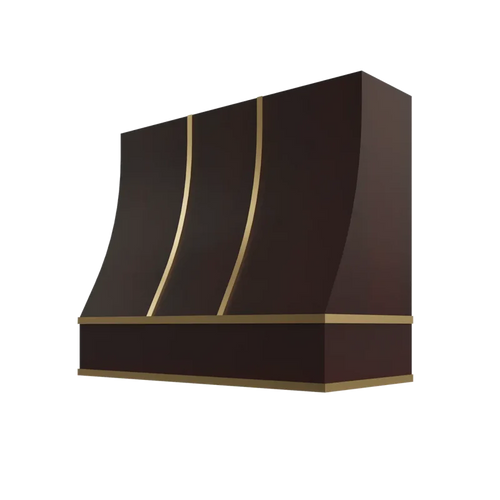 Sloped Hood with Brass Strapping - HSBS3630 - SE-HSBS3630