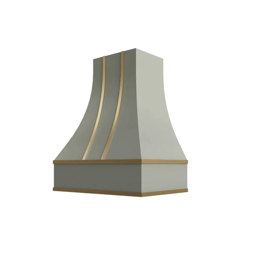 Curved Hood with Brass Strapping - HCBS4836 - SM-HCBS4836