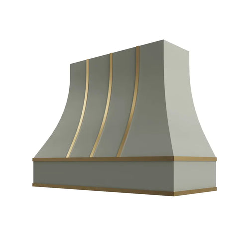 Curved Hood with Brass Strapping - HCBS4830 - SM-HCBS4830