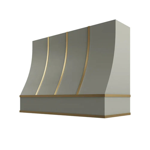 Sloped Hood with Brass Strapping - HSBS4830 - SM-HSBS4830