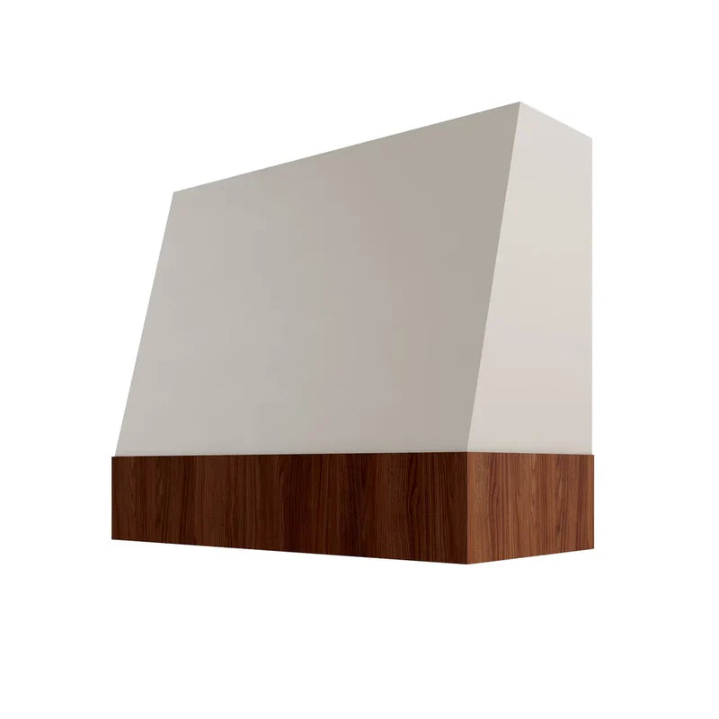 hawb3030-angled-hood-with-walnut-band - SS-HAWB3030
