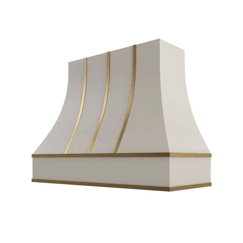 hcbs4830-curved-hood-with-brass-strapping - SS-HCBS4830
