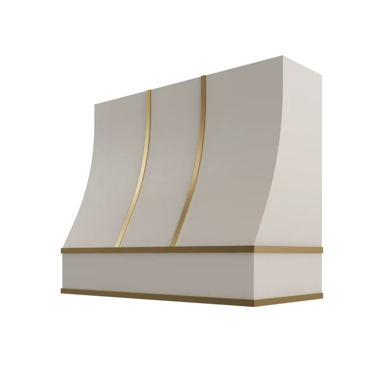 hsbs3630-sloped-hood-with-brass-strapping - SS-HSBS3630