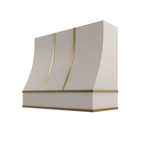 Sloped Hood with Brass Strapping - HSBS3630 - SS-HSBS3630