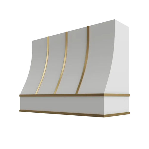 Sloped Hood with Brass Strapping - HSBS4830 - SW-HSBS4830