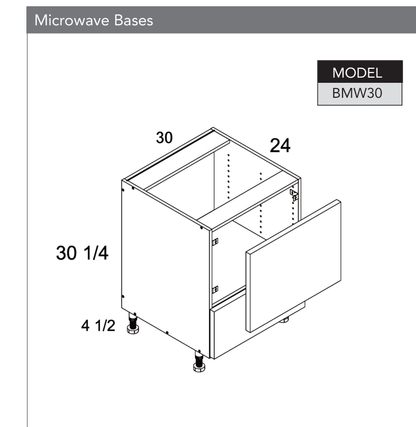 BMW30 - Base Microwave Cabinet product diagram