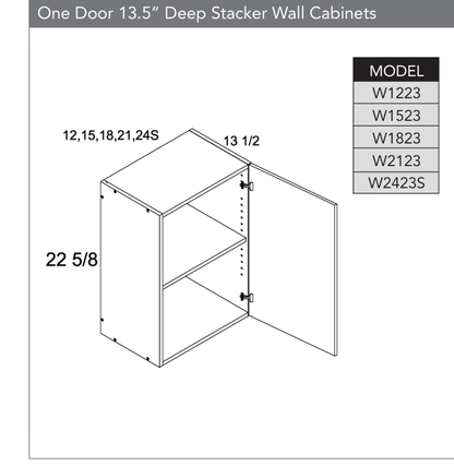 W2423S - 13.5" Deep Wall Cabinets (Continued) product diagram