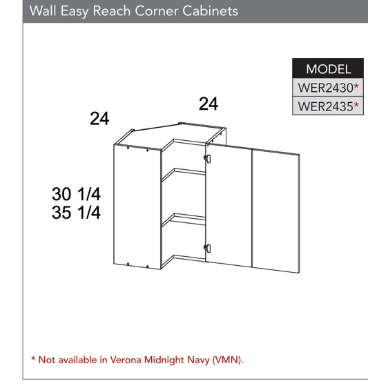 WER2435 - Wall Corner Cabinets (Continued) product diagram