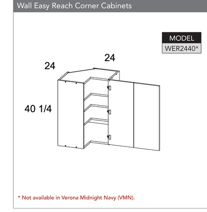 WER2440 - Wall Corner Cabinets (Continued) product diagram