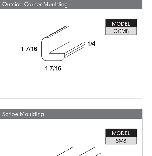 Frameless CORNER-PVC - Mouldings - CORNER-PVC-PGW