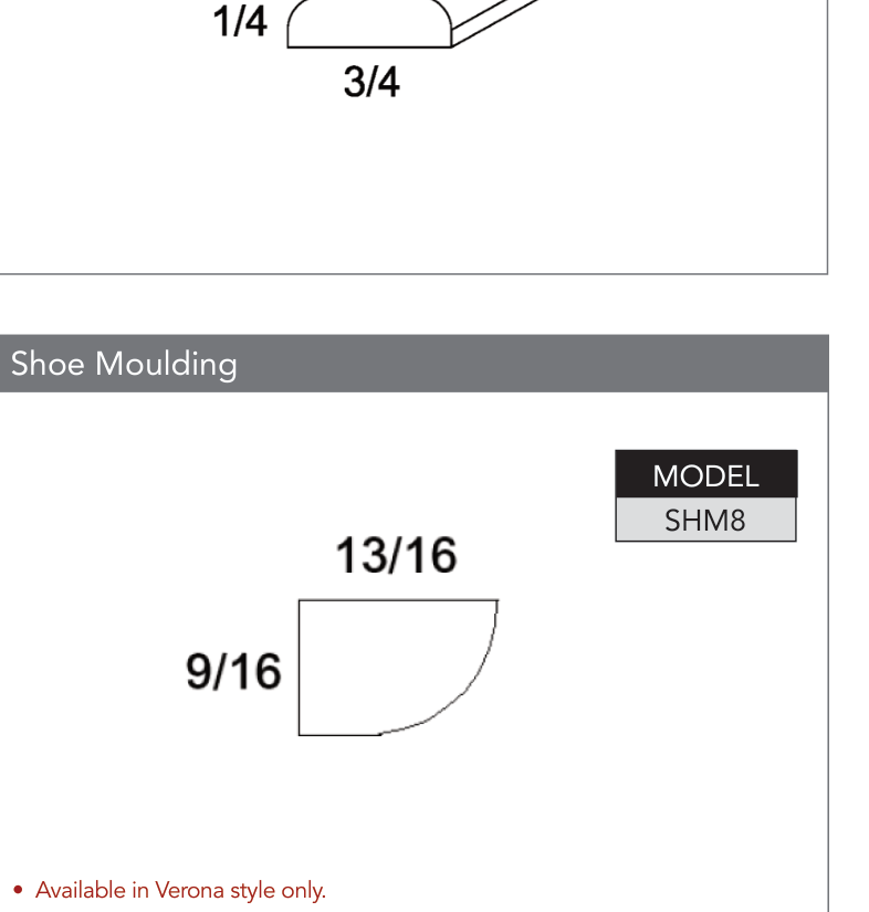 SHM8 - Mouldings product diagram