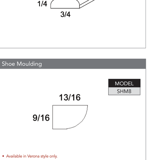 SHM8 - Mouldings product diagram