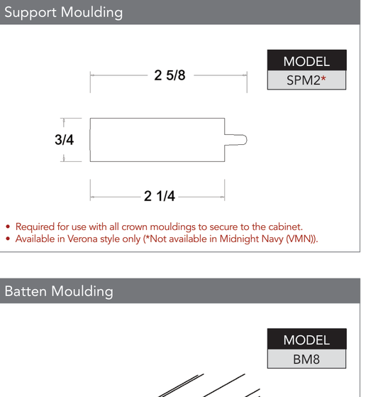 BM8 - Mouldings product diagram