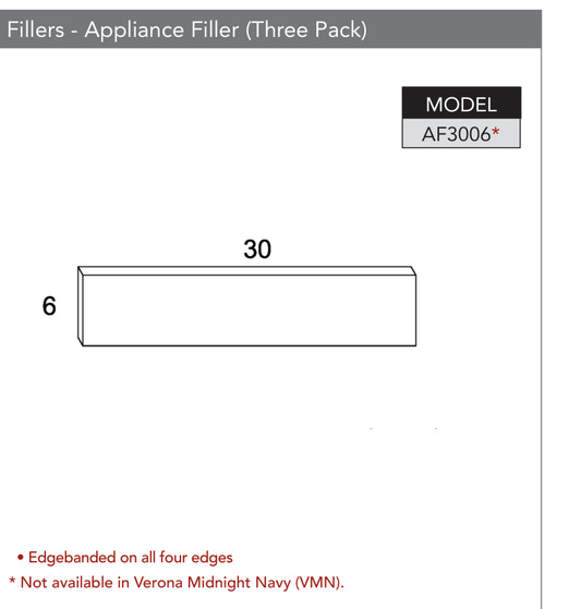 AF3006 - Panels & Fillers product diagram