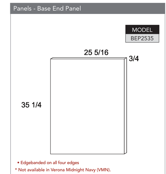 BEP2535 - Panels & Fillers product diagram