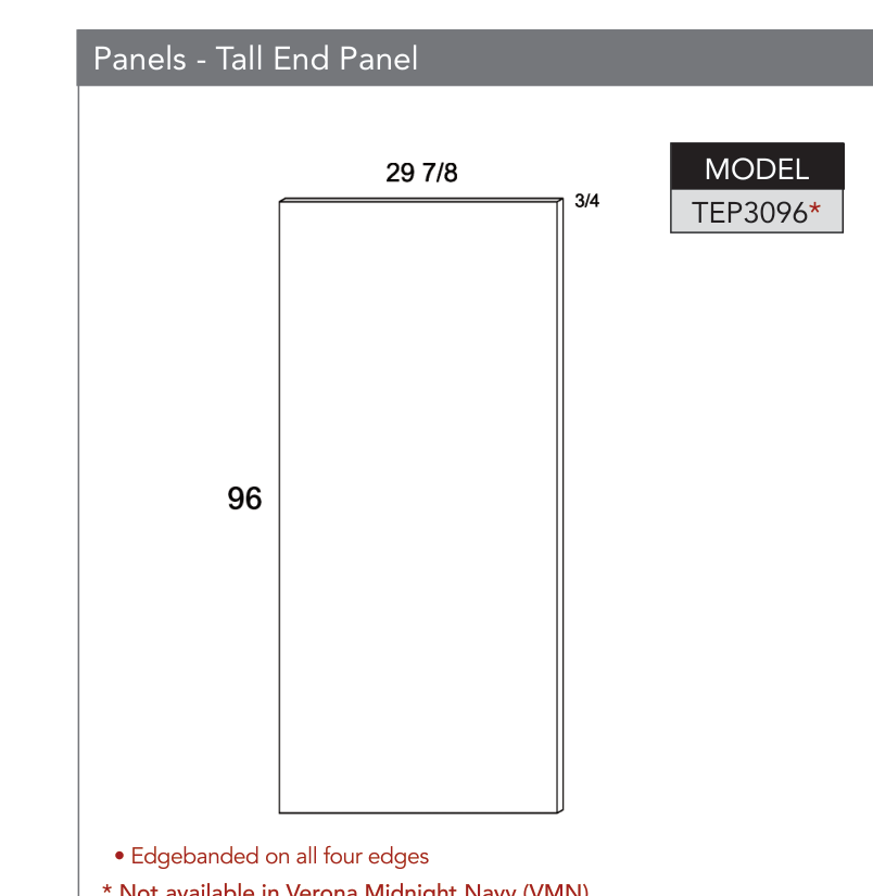 TEP3096 - Panels & Fillers product diagram